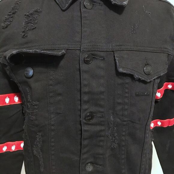Preme NWOT Black Wash Jean Jacket Men M - Picture 4 of 16